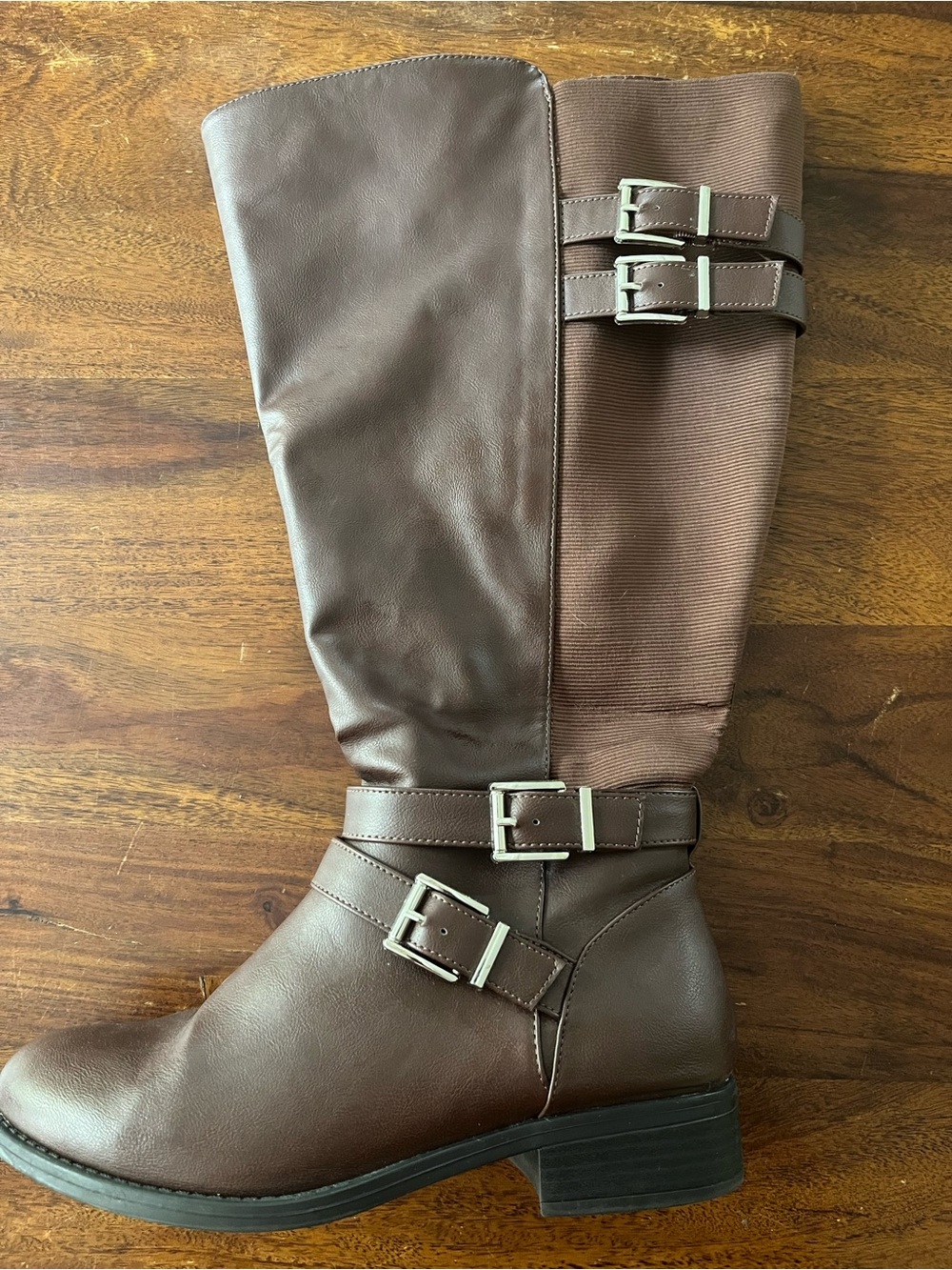 Torrid Chestnut Brown Knee Boots - Extra Wide Calf - 9.5 WW - Picture 4 of 8